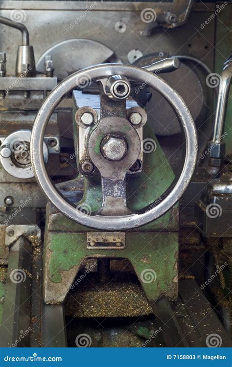 Carriage of lathe stock image. Image of metal, steel, industrial - 7158803