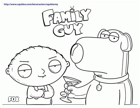 free Printable Family Guy Coloring Pages - Squid Army