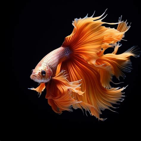 Premium Photo | Capture the moving moment of betta fish or yelloworange fish