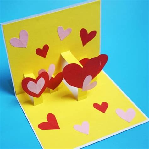 How To Make A Pixel Heart Pop Up Card / Heart Pop Up Valentine Card Red Ted Art Make Crafting ...