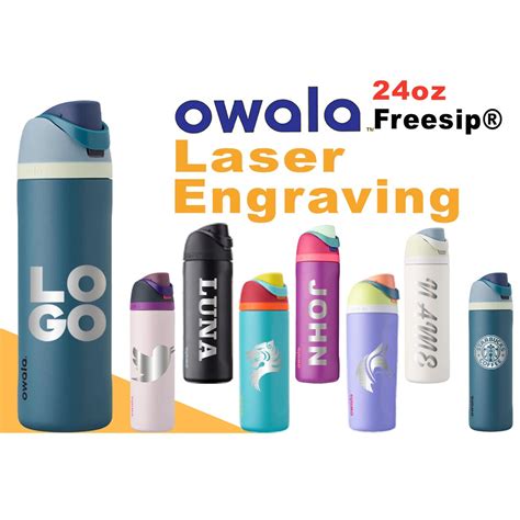 24oz Owala Insulated Water Bottles, Personlized Stainless Steel Water Bottle, Laser Engrave ...