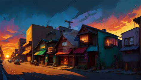 sunset building city anime vintage 90's #9 by bekreatifdesign on DeviantArt