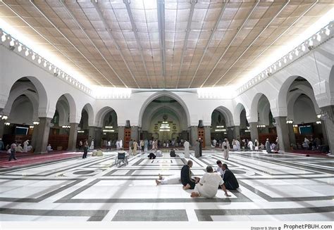 Photo of the Inside of Masjid al-Quba- in Madinah – Drawings of Mosques ...