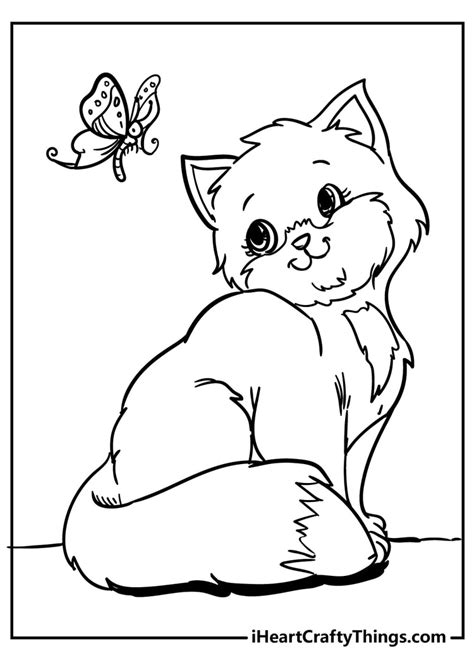 Cute Cat Coloring Pages - 100% Unique And Extra Cute (2021)