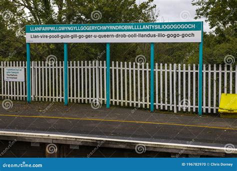 Llanfair PG in Wales - Longest Place Name in Europe Editorial Image - Image of destination ...