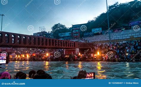 Ganga River Aarti in Haridwar Uttarakhand Editorial Photography - Image of river, hinduism ...