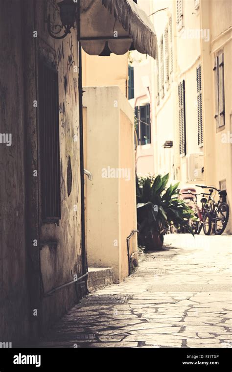 Corfu Old Town Stock Photo - Alamy