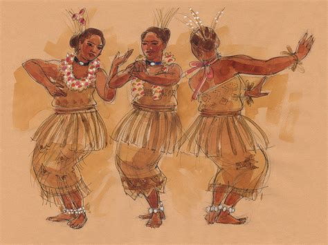 Tonga Dance from Niuafo'ou Painting by Judith Kunzle - Fine Art America