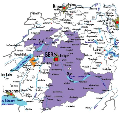 Bern Map - Switzerland