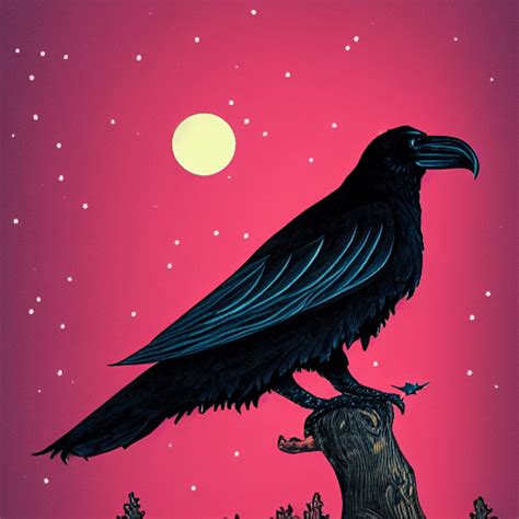 Raven in the Night · Creative Fabrica