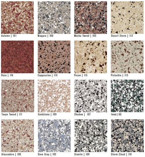 Garage Floor Epoxy Color Chart – Flooring Tips