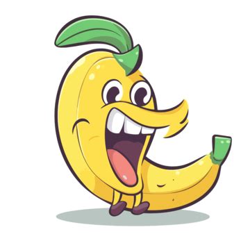 A Banana Character With Red Shoes Vector, Banana Cartoon, Cartoon ...