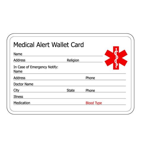 Free Wallet Size Medication Cards | Ahoy Comics Inside Medical Alert Wallet Card Template ...