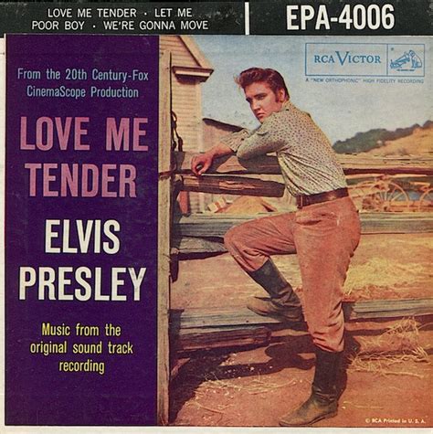 Elvis Presley – Love Me Tender – Vinyl (Indianapolis Pressing, 7", 45 RPM + 2 more), 1956 ...