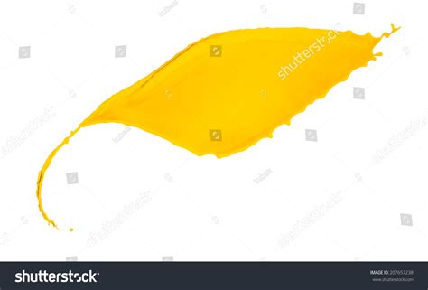 Yellow Paint Splash Isolated On White Stock Photo 207657238 | Shutterstock