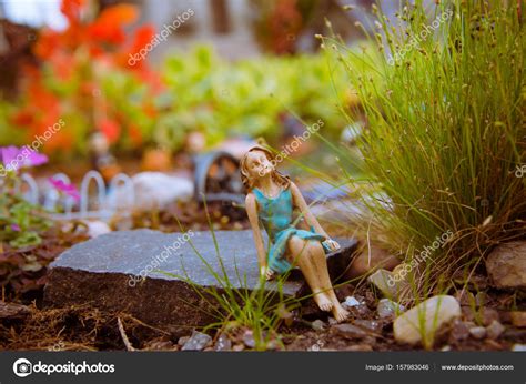 Pictures: a fairy garden | Fairy garden with gnomes. — Stock Photo © arqramos #157983046