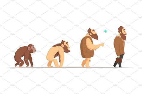 Biology evolution of homo sapiens. Vector characters in cartoon style #Vector#characters#cartoon ...