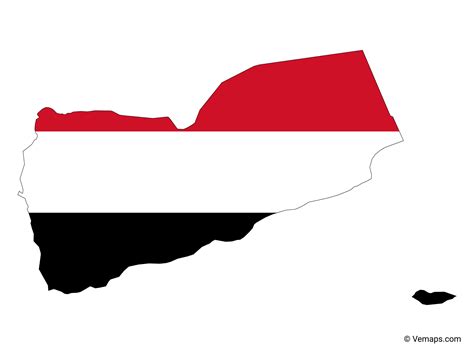 Flag Map of Yemen | Free Vector Maps