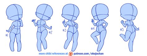 Chibi poses reference (chibi base set #3) by Nukababe on DeviantArt