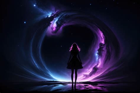 Cosmic Dreams A Girls Journey Through The Stars Wallpaper,HD Artist Wallpapers,4k Wallpapers ...