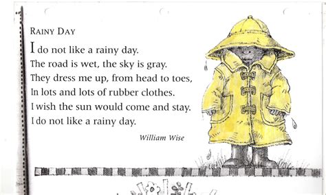 Poem no. 14: Rainy Day | Grade 1