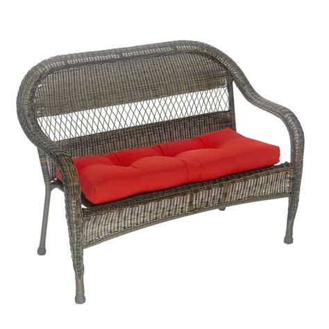 Patio Outdoor/Indoor Red Bench Cushion - 43" x 19" x 3" - Walmart.com - Walmart.com