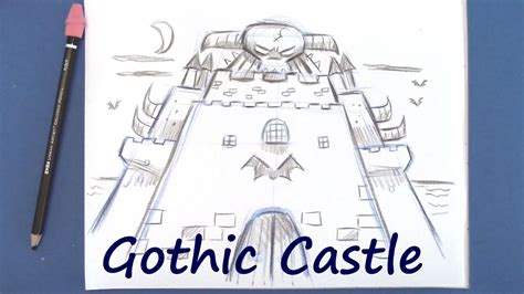 Draw a Gothic Castle - YouTube