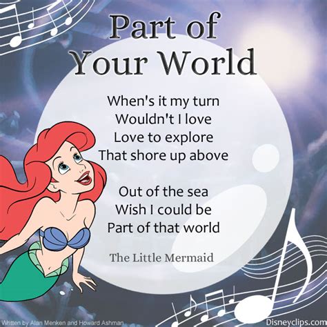 Part of Your World Lyrics from The Little Mermaid | Disney Song Lyrics