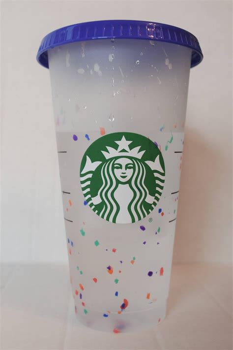 Mermaid Personalized Starbucks Cup Color Changing Confetti - Etsy