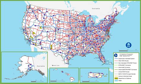 Highway Map Of Us – Map Vector