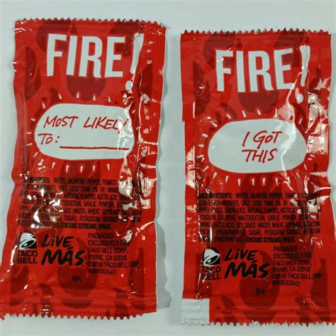 NEW Taco Bell 50 FIRE Sauce Packets Assortment FRESH