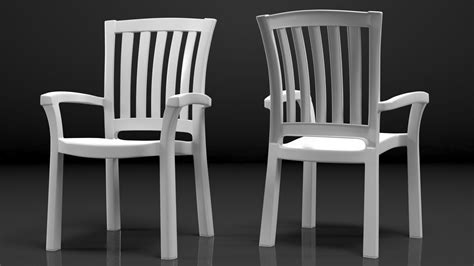 Plastic Armchair White 3D Model $29 - .3ds .blend .c4d .fbx .max .ma .lxo .obj - Free3D