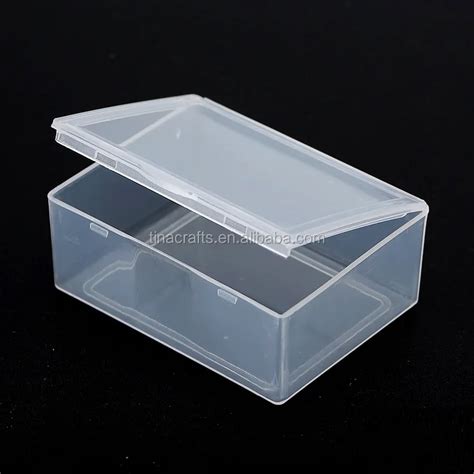 Rectangle Hinged Lid Plastic Containers /small Box With Hinged Lid Small Box Packaging Plastic ...