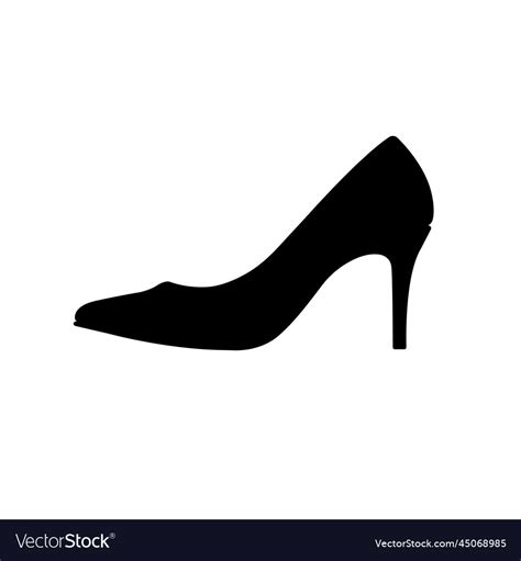 High heels silhouette black and white icon design Vector Image