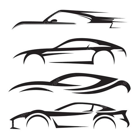 Collection Of Car Silhouette Logos Vector, Car Logo, Car Silhouettes, Modern Logo PNG and Vector ...