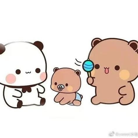 Bear and Panda a Cute Family | Love Quotes True Relationships | Cute bear drawings, Cute cartoon ...