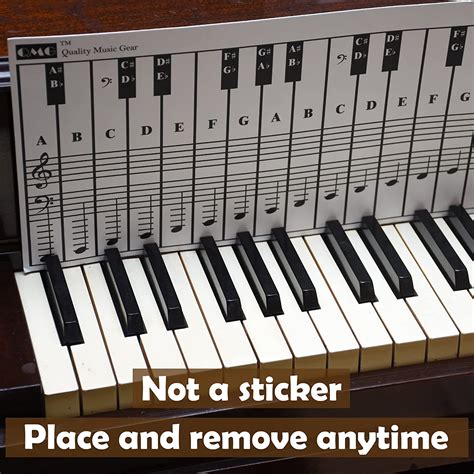 Piano and Keyboard Note Chart for 88 Keys, Use Behind the Keys - Quality Music Gear