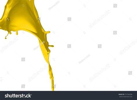 Shot Yellow Paint Splash Isolated On Stock Photo 757326766 | Shutterstock