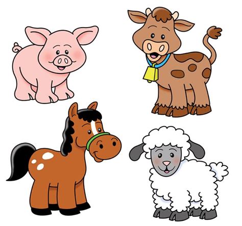 Baby Farm Animal Clip Art | Farm Animals | Farm animals pictures, Barn ...