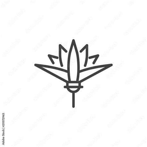 Lotus flower outline icon. linear style sign for mobile concept and web design. Egyptian lotus ...