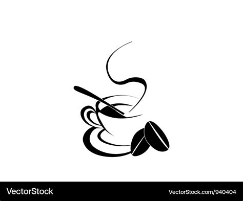 Coffee cup silhouette Royalty Free Vector Image