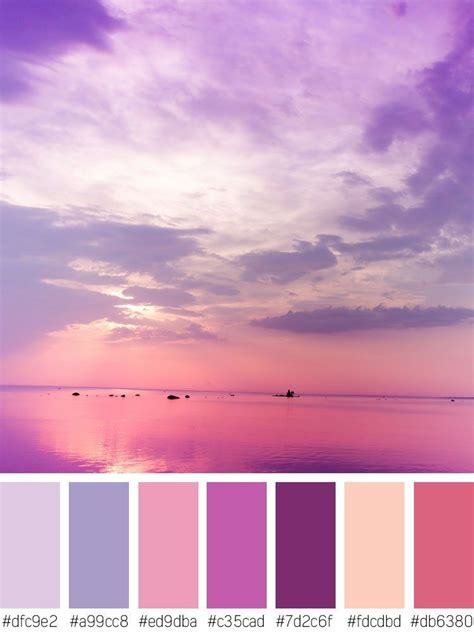 Purple Sunset Color Palette Sunset Color Palette, Color Schemes Colour Palettes, Grey Color ...