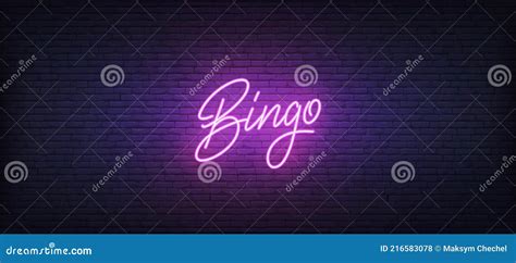 Bingo Neon Template. Glowing Neon Lettering Bingo Vector Illustration | CartoonDealer.com #226780400