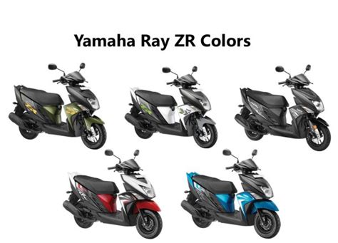 Yamaha Ray ZR Colors: Dark Night, Matt Green, Fizz White, Red, Blue ...