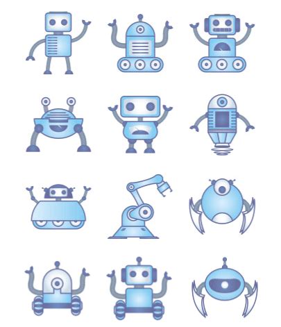 40 Free Cartoon Robot Characters For You Epic High-Tech Designs