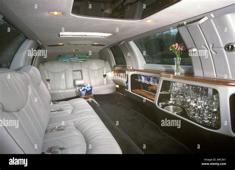 Limousine Limo Empty Interior Stock Photo - Alamy