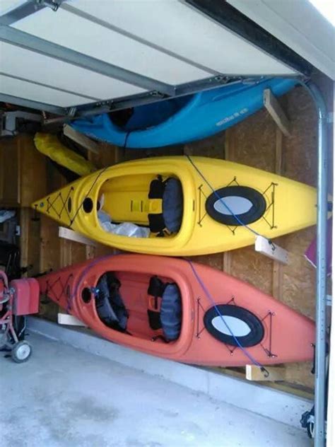 Garage kayak storage. | Kayak storage garage, Diy kayak storage, Kayak storage rack