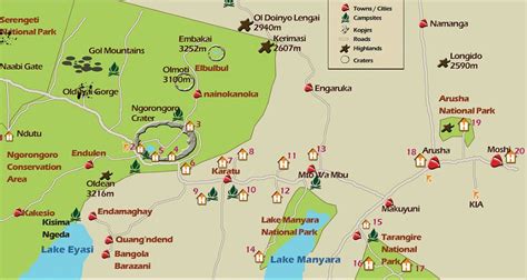 Ngorongoro Crater Map - map of ngorongoro crater