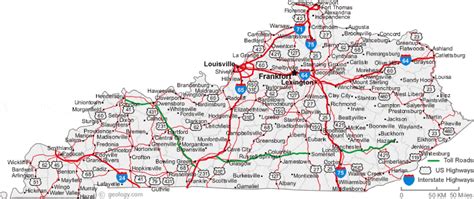 Ky State Map With Cities - When Do We Spring Forward In 2024