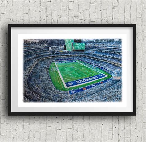 Dallas Cowboys Stadium Artwork Art Print ATT Stadium Wall Art - Etsy